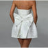 Women's Jacquard Dress Elegant Temperament Mini Skirt Pleated Skirt Tie Up Bow Slim Fit Clothing Sexy Party